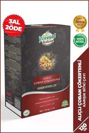 Yöresel Bahçem Alıçlı Çoban Çökertenli Karışık Bitkisel Çay (120g)