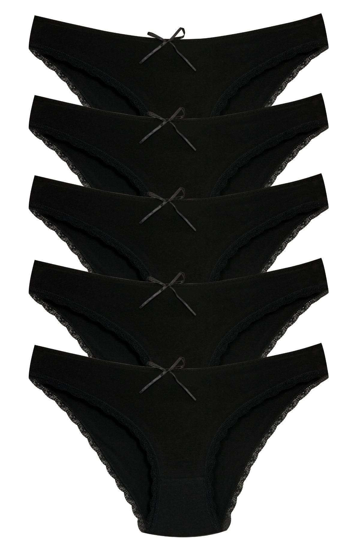 Newlilla 1101 Bikini Kadın T. Dantelli Külot Paketi V16 görsel 2
