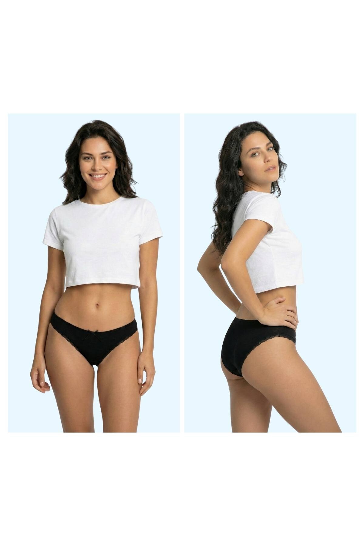 Newlilla 1101 Bikini Kadın T. Dantelli Külot Paketi V16 görsel 4