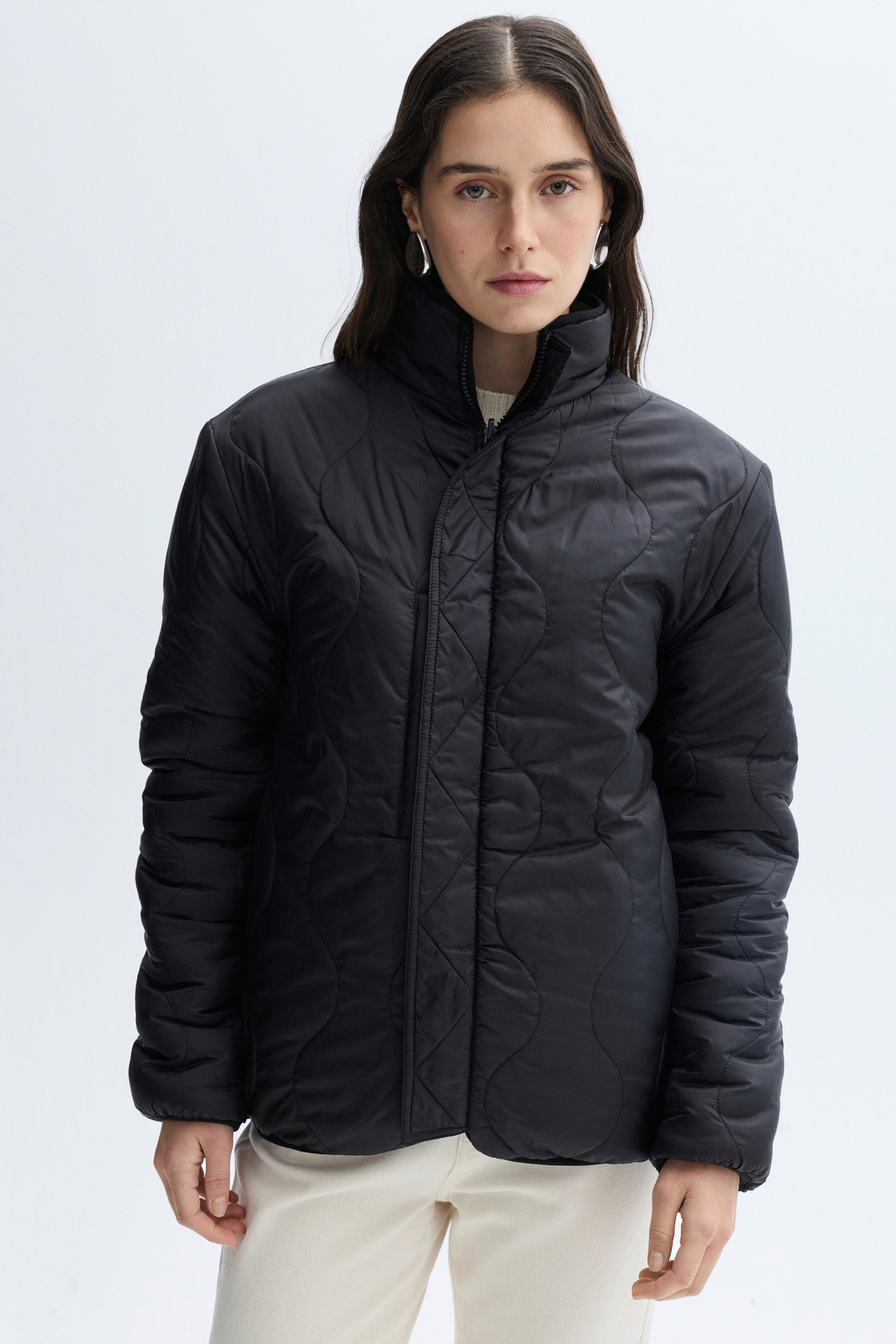 Mudo  DİK YAKA ÇİFT TARAFLI PELÜŞ MONT CEKET - Görsel 4