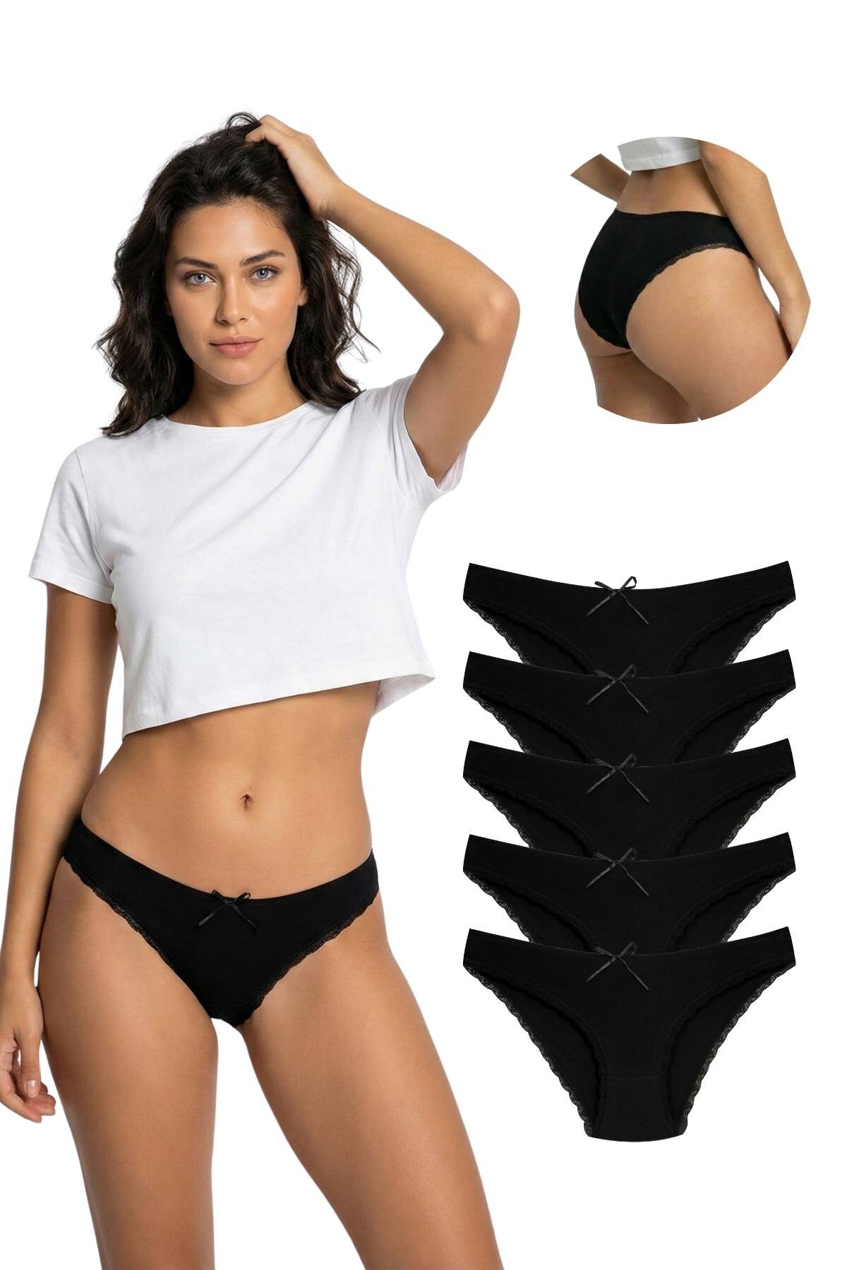 Newlilla 1101 Bikini Kadın T. Dantelli Külot Paketi V16