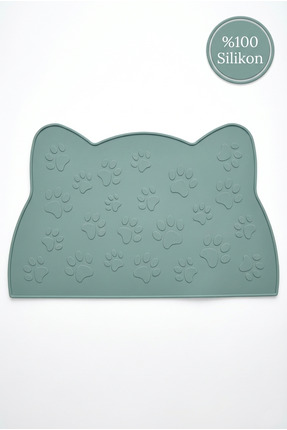 Siliconly %100 Silikon Kokusuz Plastik ve Pvc İçermez Kedi Beslenme Paspası K...