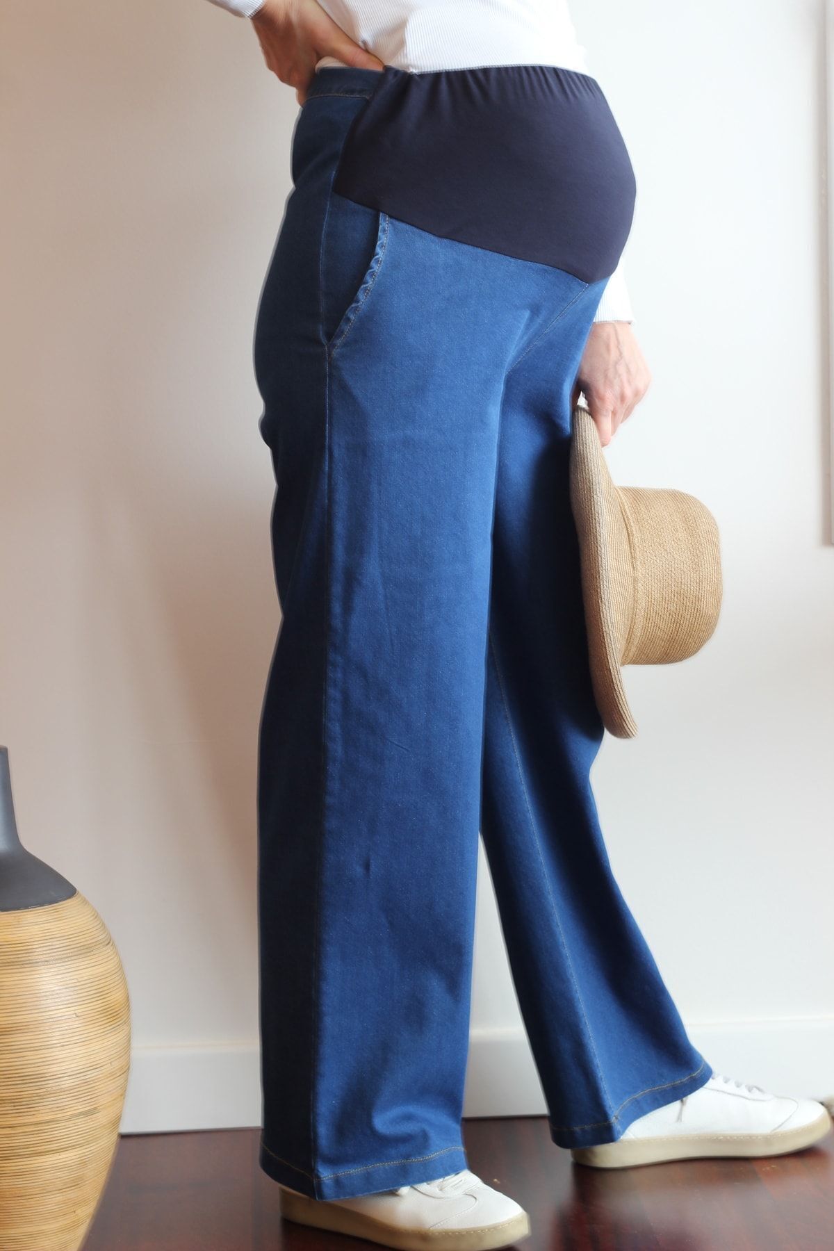 Tria Geniş Paça Kot Hamile Pantolon fotoğrafı 2 (önizleme)