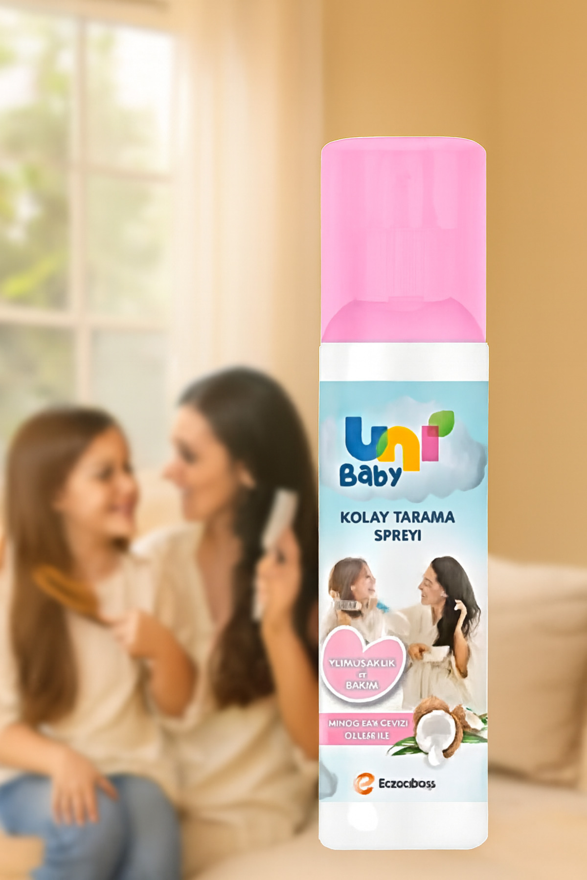 Uni Baby Kolay Tarama Spreyi saç — Hindistan Cevizi Özlü