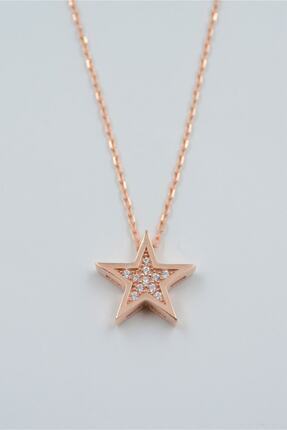 Swarovski Taşlı Yıldız Desen 925 Ayar Gümüş Kadın Kolye (İthal Ürün)