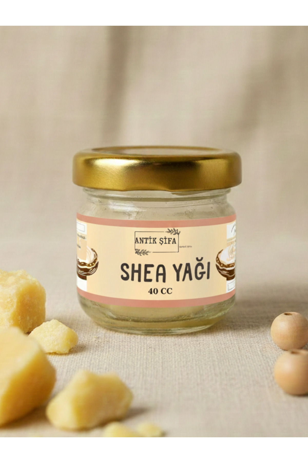 Shea Yağı 40 ML - Soğuk Sıkım Karite Butter — sheamini30cc — تصویر 6 از 6