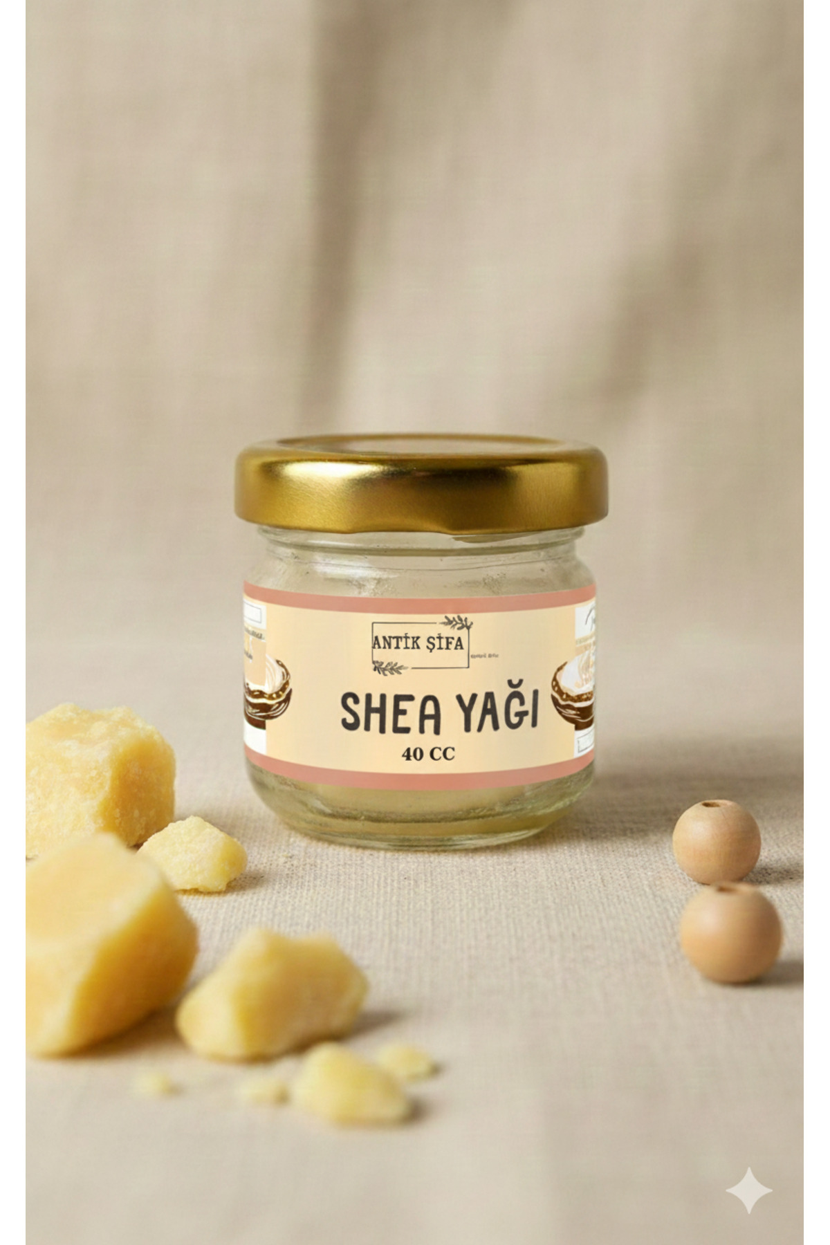 Shea Yağı 40 ML - Soğuk Sıkım Karite Butter — sheamini30cc — تصویر 5 از 6