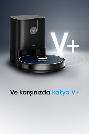 Şımart katya V+ Akıllı Robot Süpürge 10000Pa Premium Otomatik Toz Toplama Üni...