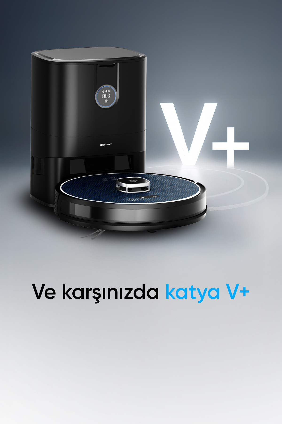 katya V+ Akıllı Robot Süpürge 10000Pa Premium Otomatik Toz Toplama Üniteli