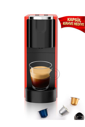 Omnex Ox-Pro Espresso Kapsül Kahve Makinesi – 20 Bar Basınç, Kırmızı