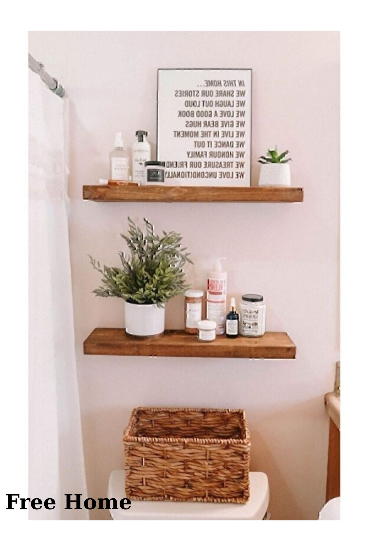 Decorative 2-Piece, Hidden Connection Atlantik Pine Wall Mounted Accessory Wall Shelf 15cm Depth