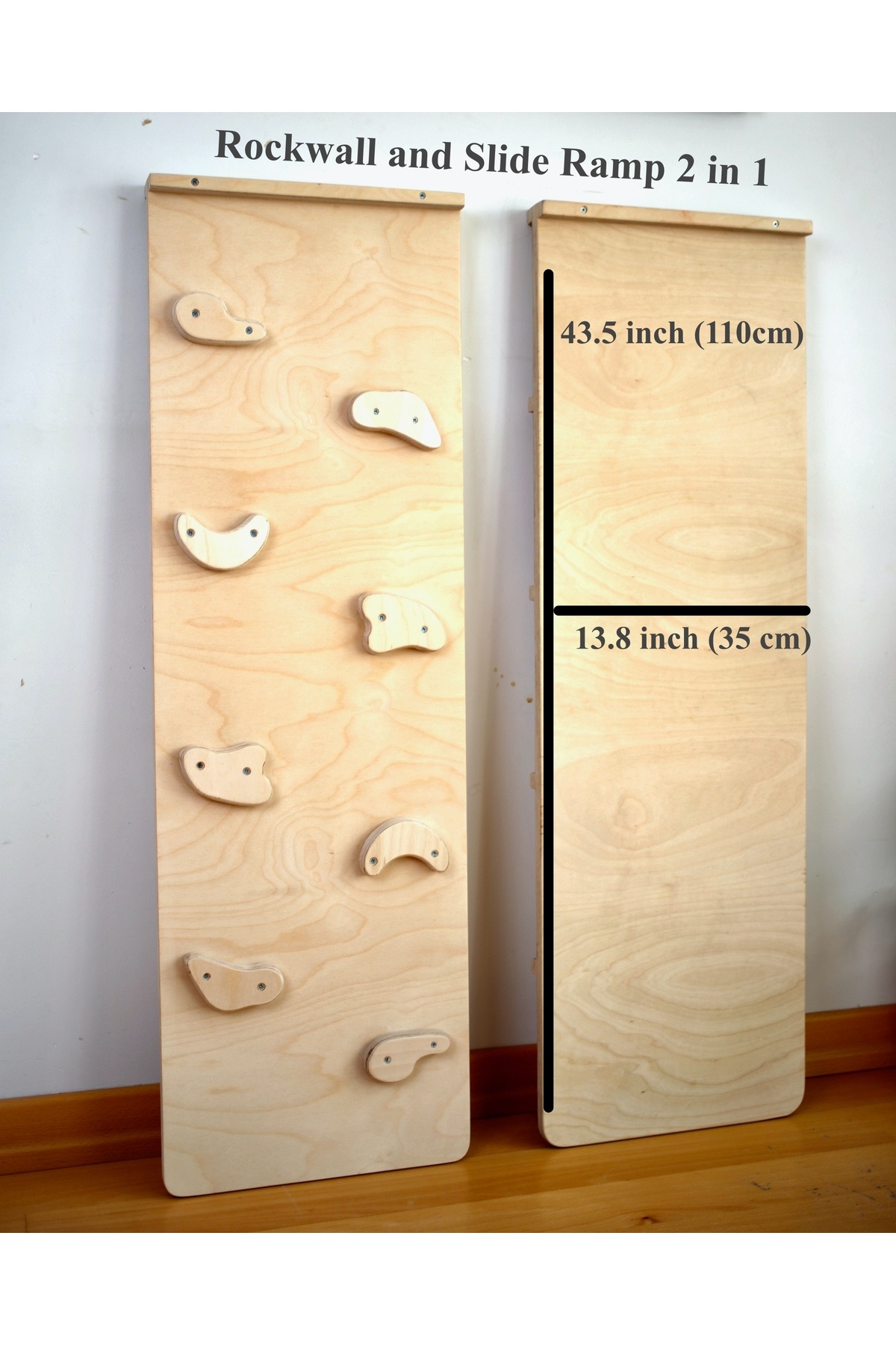 رمپ سنگی قابل استفاده با پیکهای مثلثی یا مجموعه صعود مونتهسوری | سرسره چوبی