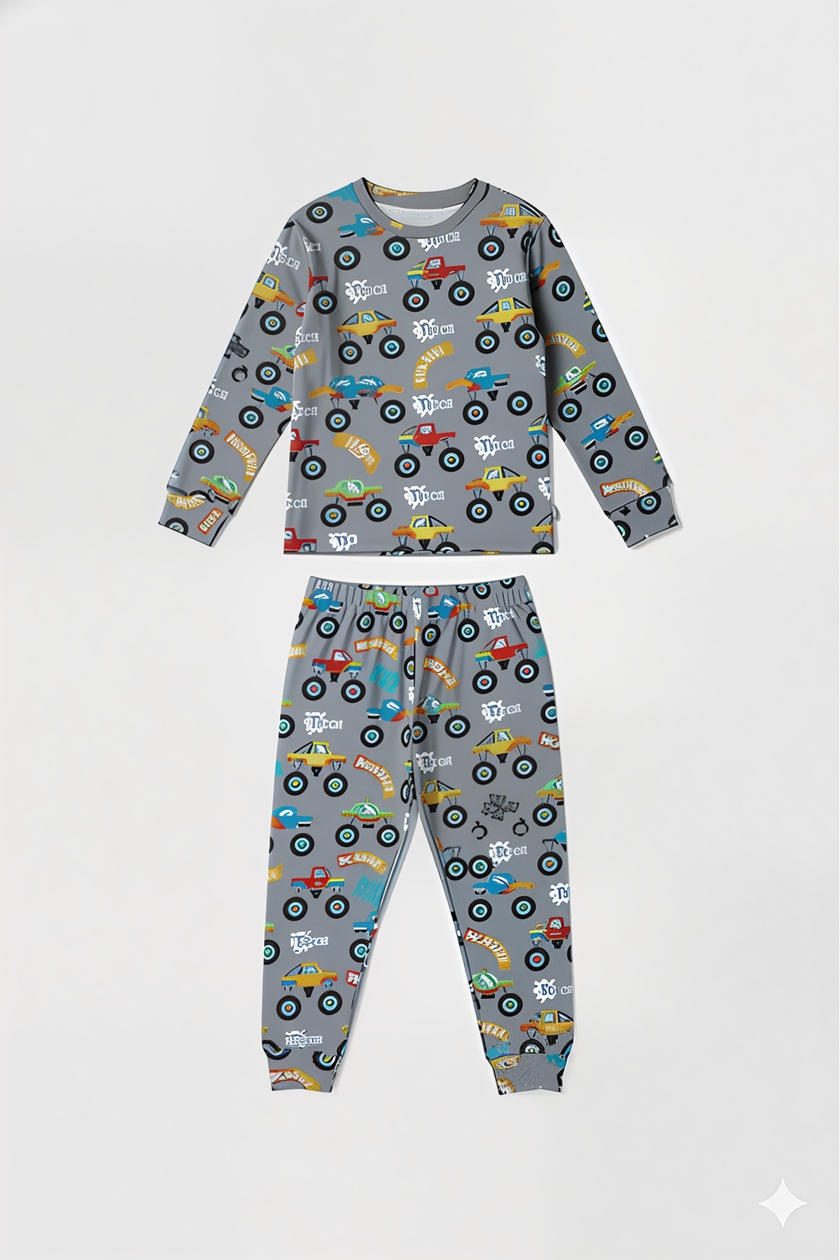 Boys 100% Cotton Mountain Trolley Patterned Pajamas Set