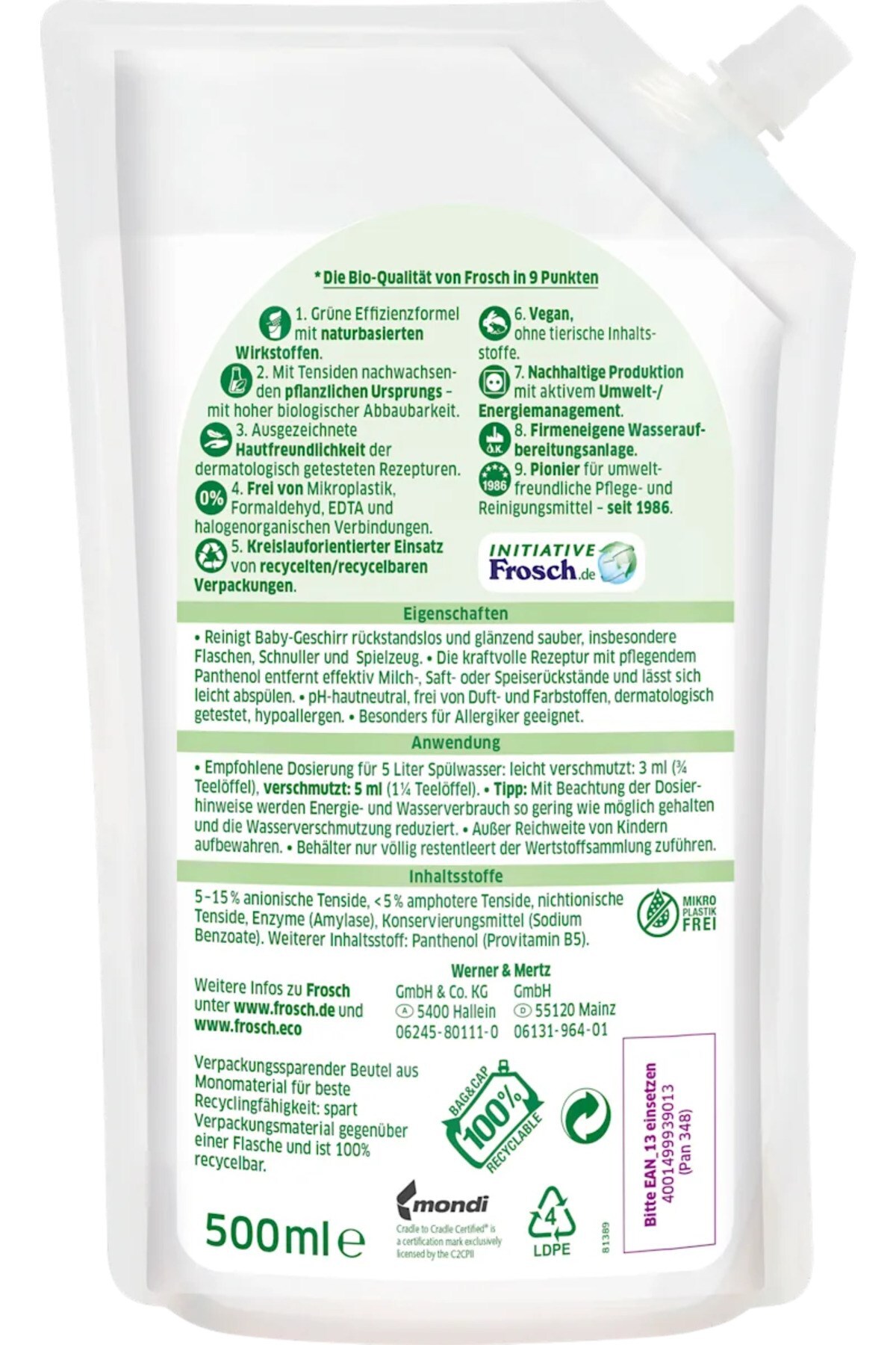 Frosch Emzik Ve Biberon Deterjanı Yedek Paket 500 Ml fotoğrafı 2 (önizleme)