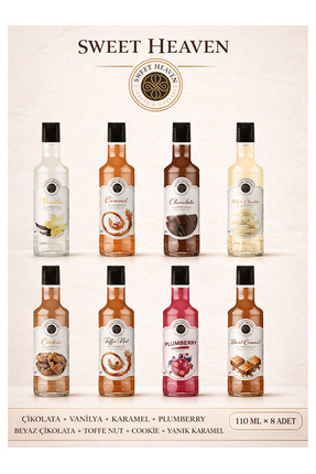 sweet heaven 8li Kahve Şurubu 8x110ml - 880ml