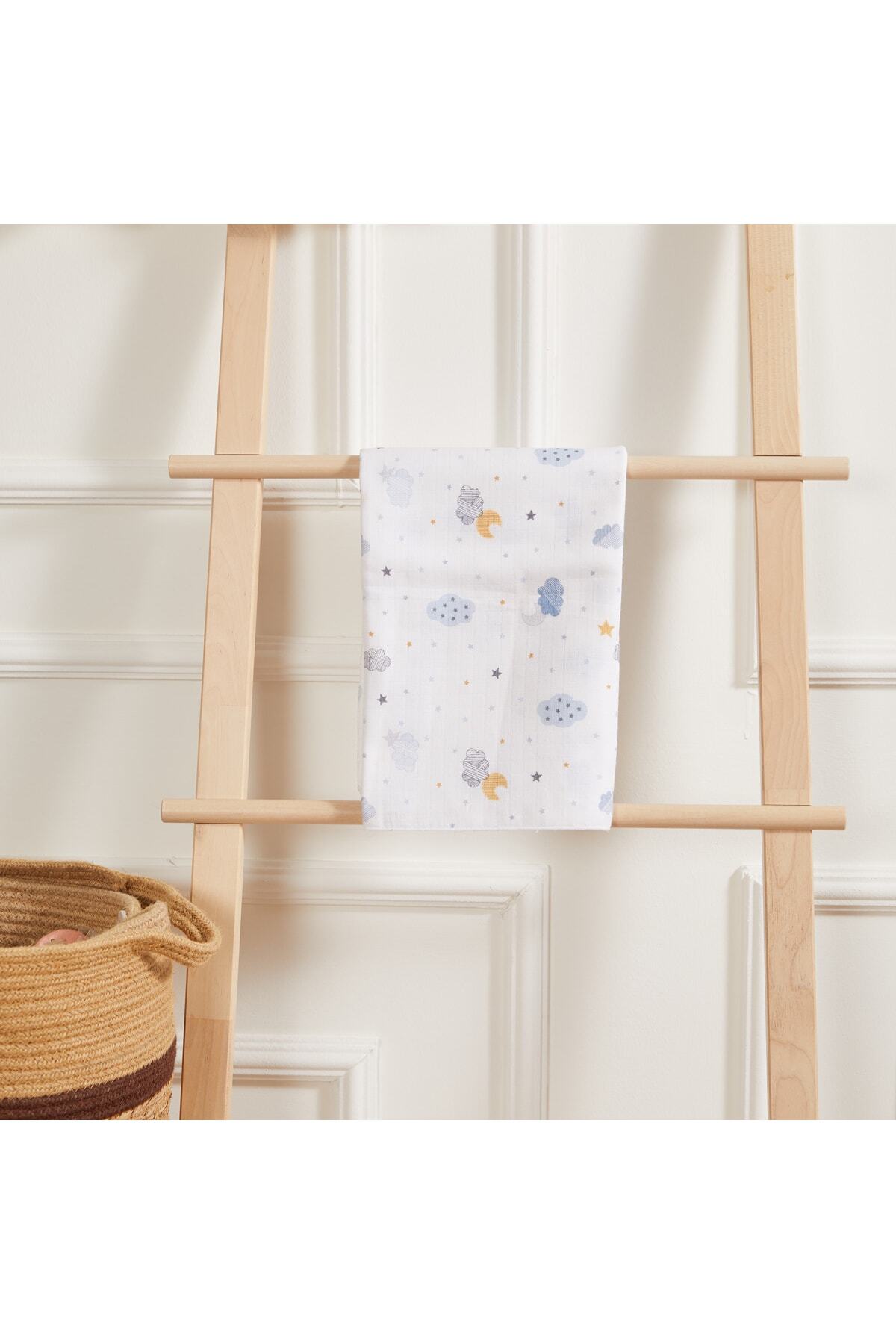 Svava %100 Pamuklu Bebek Müslin Emzirme, Ağız Mendili, Battaniye Ve Bez Puset Örtü fotoğrafı 2 (önizleme)