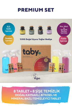 TABY Premium Set - 4 Al 3 Öde Fırsatı ! 4 Sonsuz Şişe + 8 Tablet