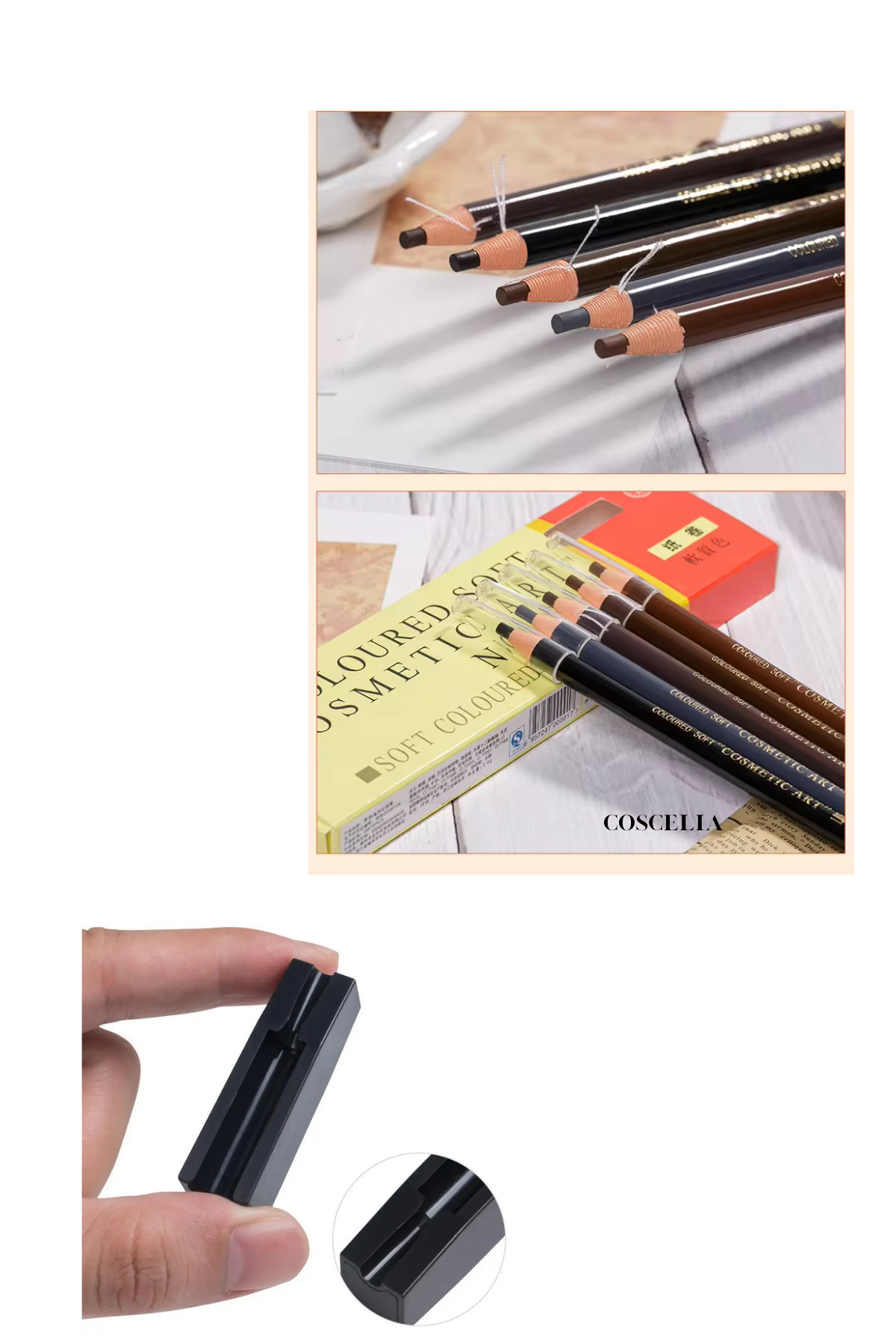 3 ADET KALICI MAKYAJ İPLİ İŞARETLEME TASARIM KALEMI WATERPROOF + KALEM AÇACAK APARATI — رنگارنگ COSİPLİKALEMSET1 — تصویر 7 از 7