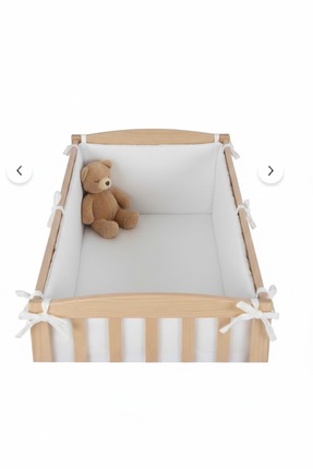 Carino Wins Yerli Üretim Ekru Beşik Yan Koruma Seti Dört Parçalı 60x120 Beşik...
