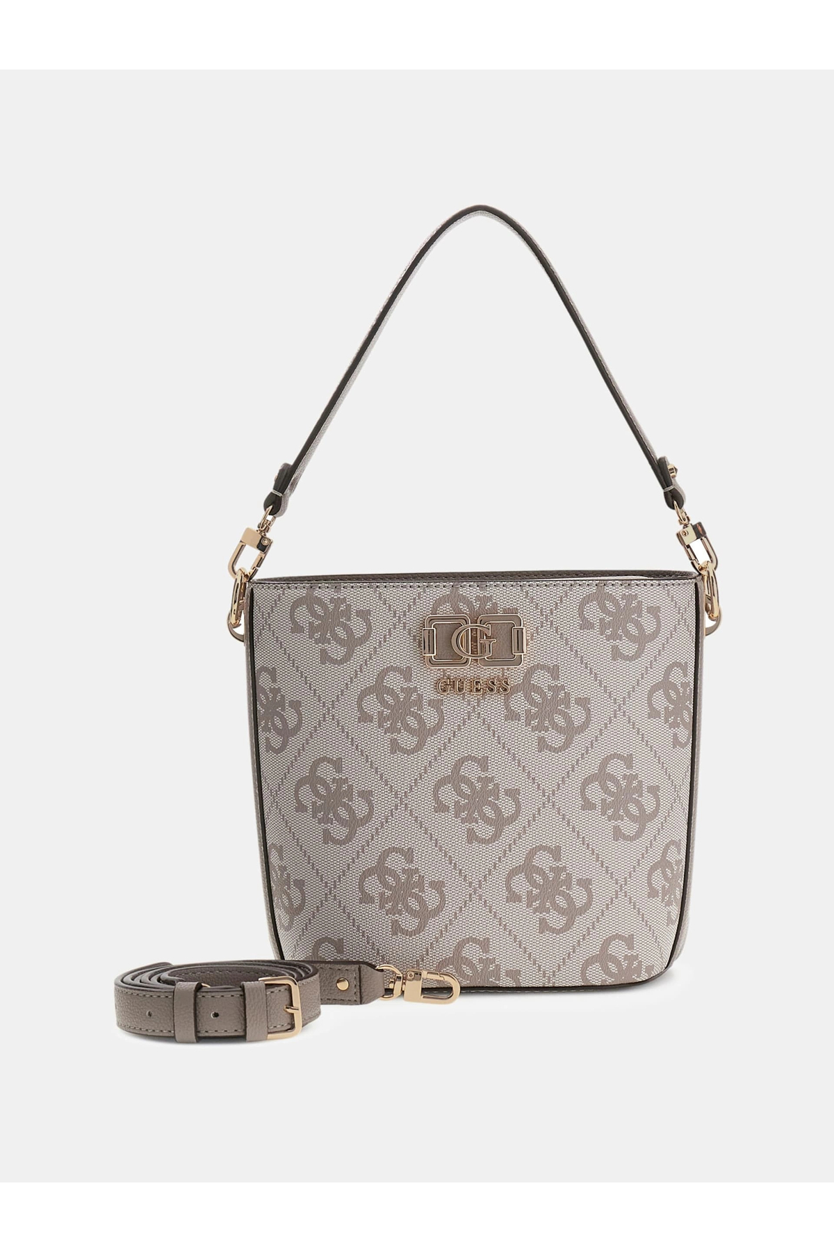 گس کیف دستی زنانه بنددار طرح لوگو کارنیلا مدل کرم HWOS9901010-DKO