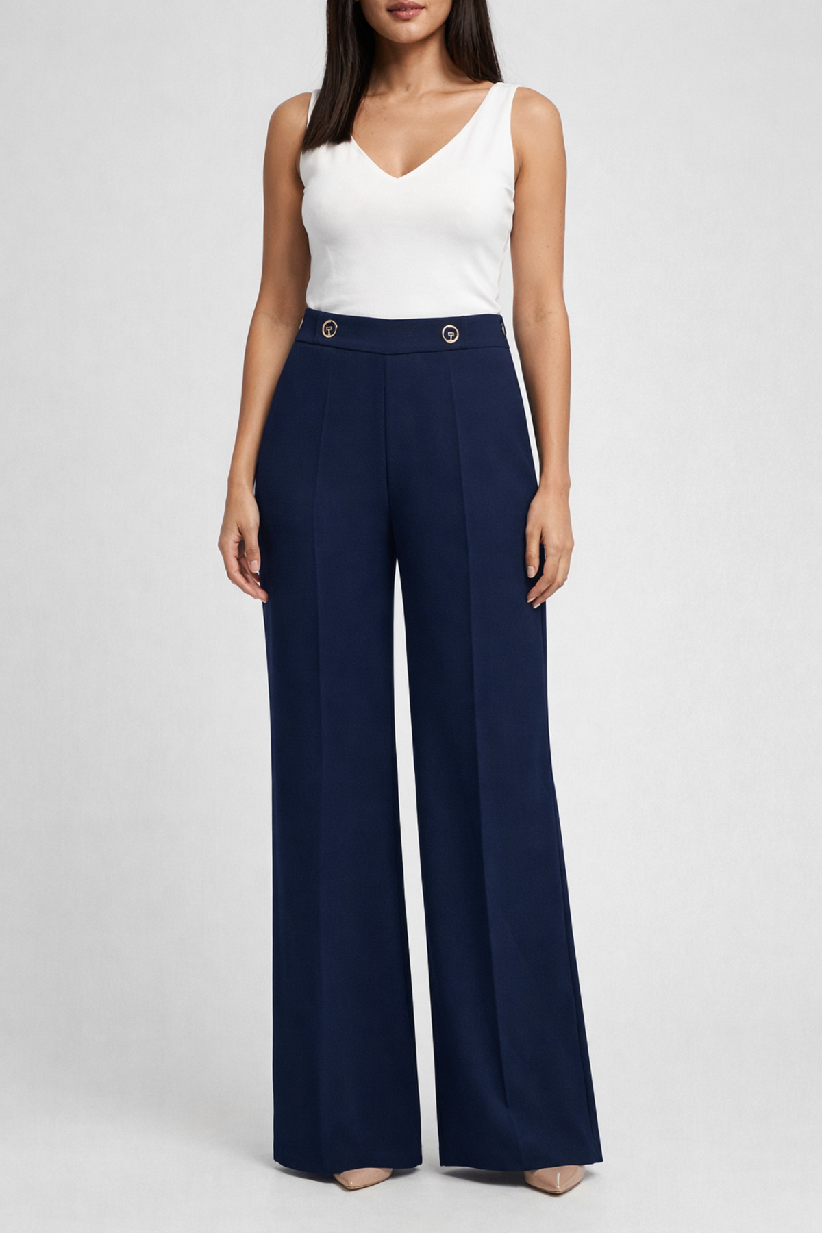 Ayhan  7512 Bol Paça Krep Pantolon - Görsel 3