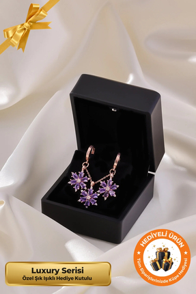 Lucente Jewellery Hediye Kutulu Lotus Kolye & Küpe Seti 925 Ayar Gümüş Kaplam...