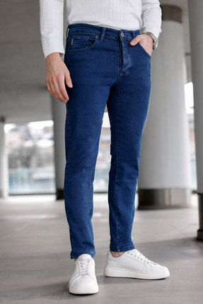 Ser Joven Erkek Mavi Slim Fit Likralı Jean Pantolon