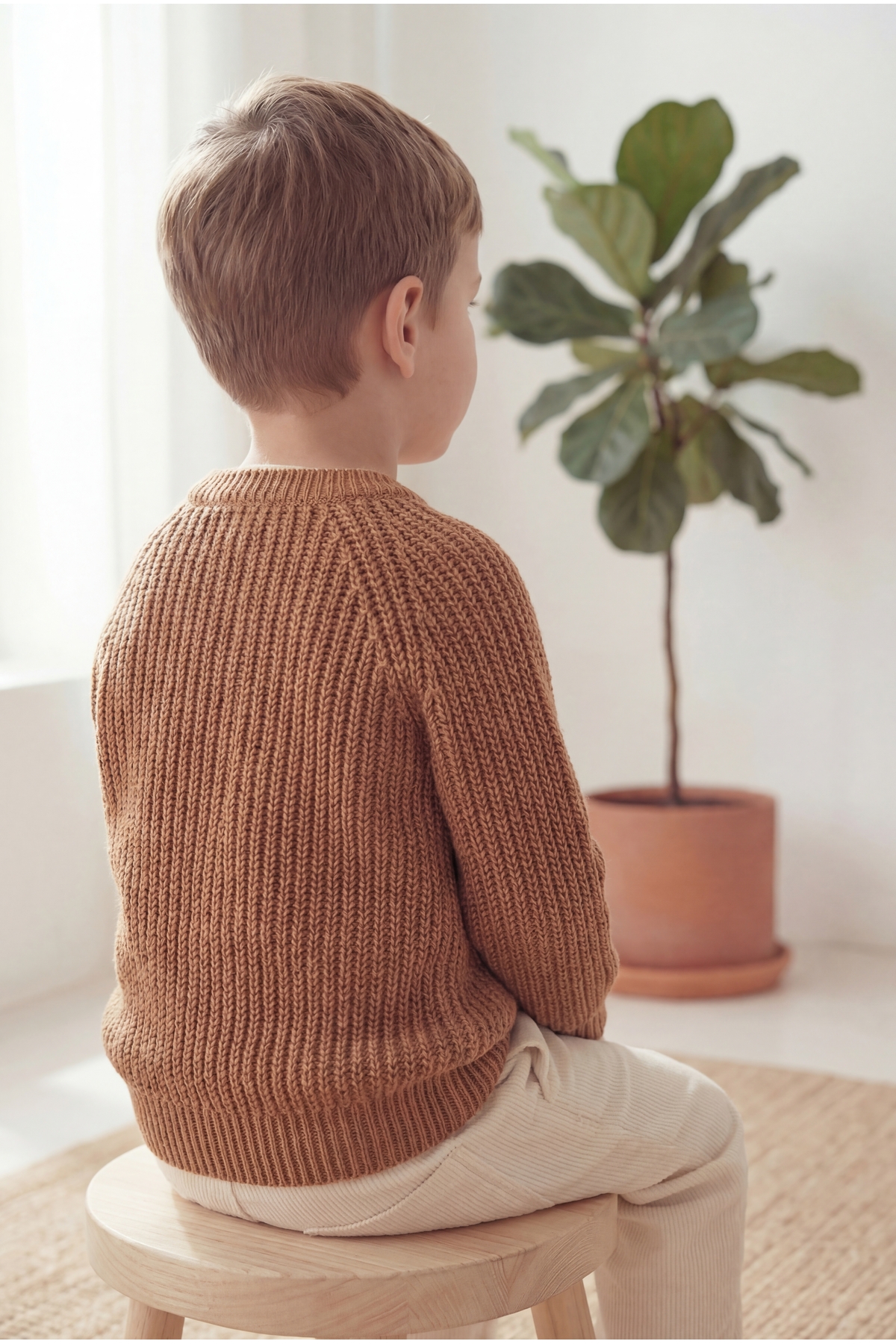 Babily Bebek Çocuk Dikişsiz Premium Triko Kazak Esnek Unisex Yumuşak Kalın fotoğrafı 5 (önizleme)