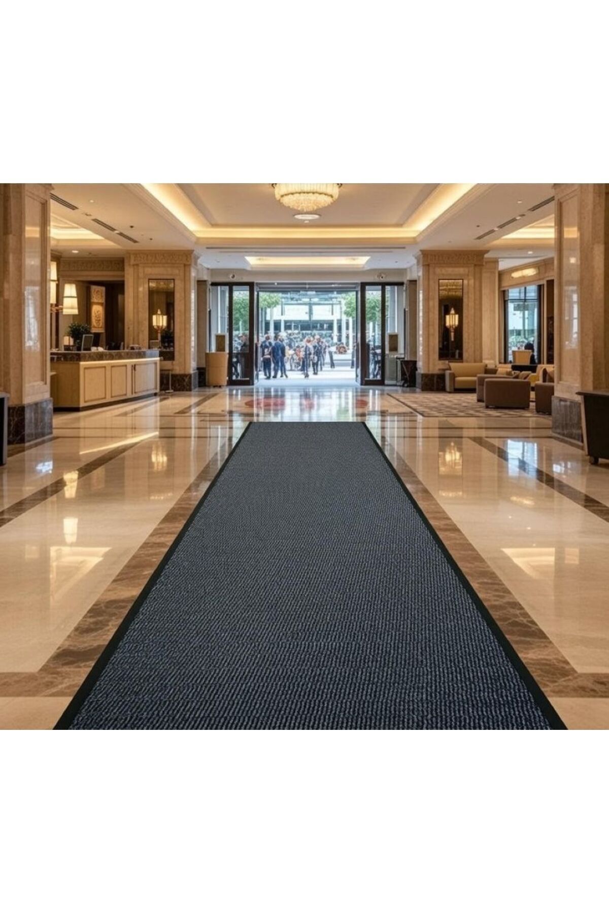 Dehumidifier Door Mat , Dust Remover Grey Mat Cutting from Roll with Width 90 cm Size Option