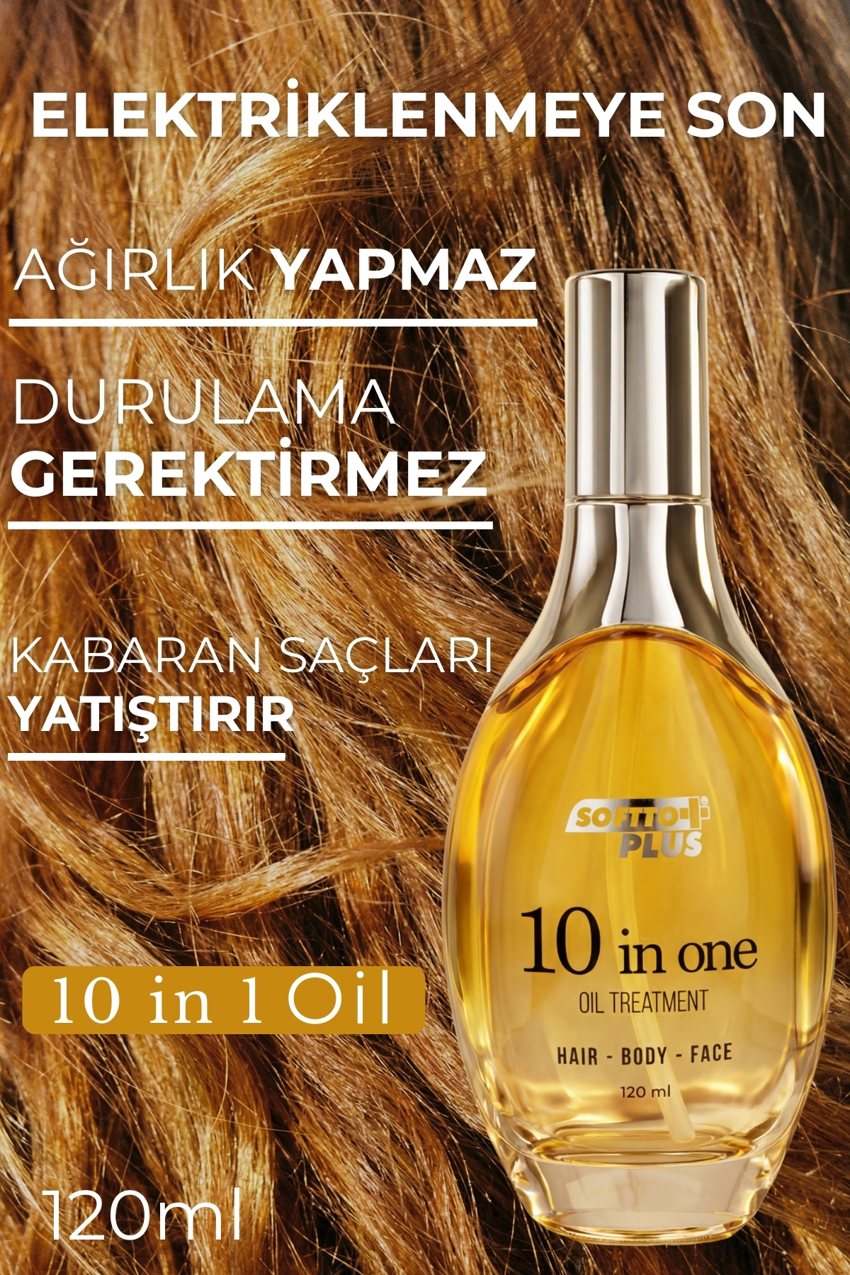 10 ın 1 Değerli Yağ İçerikli Saç Vücut ve Yüz Bakım Yağı 120 ml — ETK24 — تصویر 4 از 7