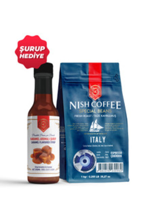 Nish Coffee Nish Espresso İtaly 1 kg - Çekirdek + Karamel Şurup Hediyeli