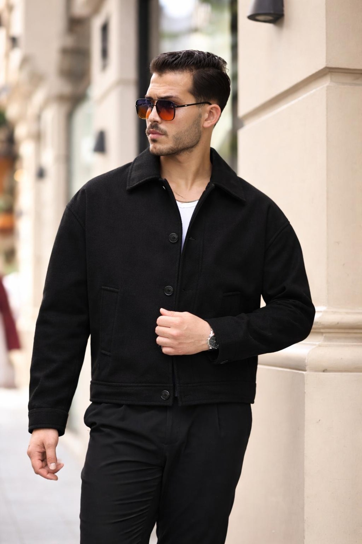 İLKCET MODA Oversize Stamped Men's Bomber Jacket - Price, Reviews