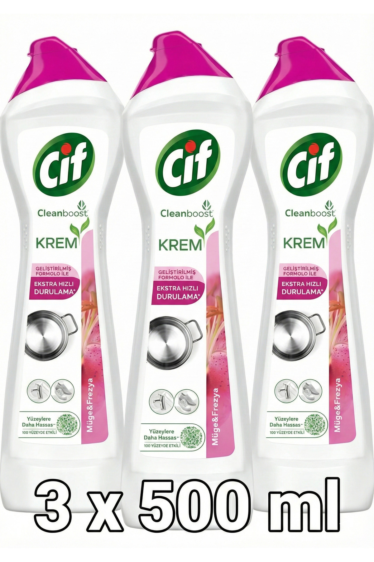 Cif Крем за почистване – 3 x 500 мл Момина сълза и фрезия