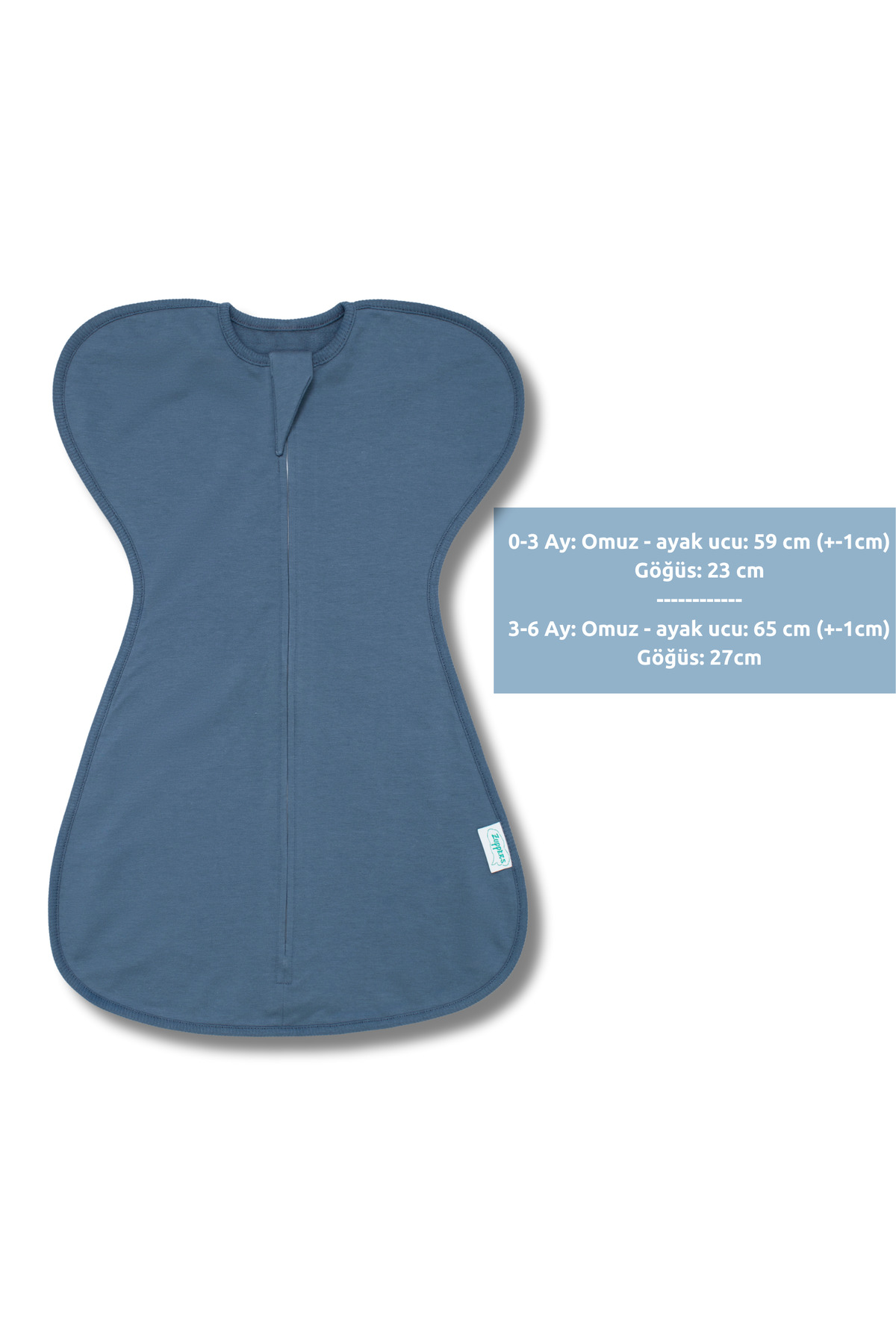 Zuppers Kelebek Bebek Kundak Uyku Tulumu - 1 TOG - Indigo fotoğrafı 6 (önizleme)