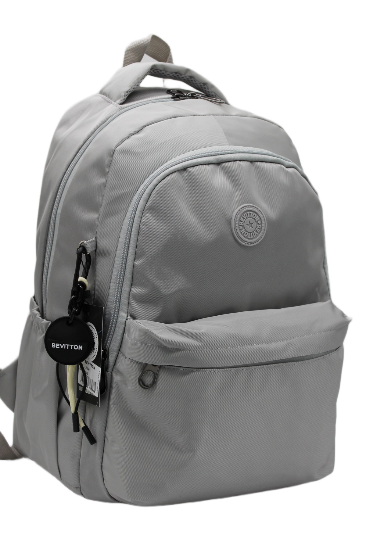 2200 Grey Waterproof Fabric School Bag Unisex Casual School Backpack
