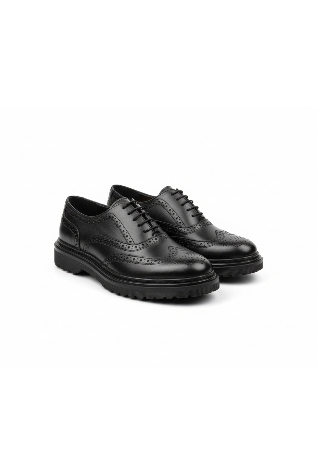 Genuine Leather Black Casual Men's Shoes