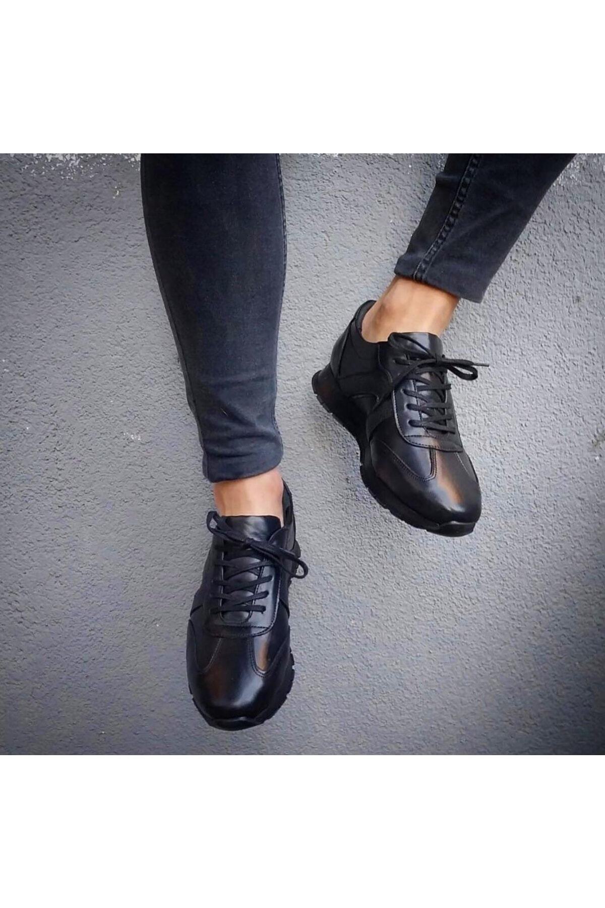 Martinetto  Hakiki Deri Siyah Günlük Erkek Ayakkabı - Görsel 8