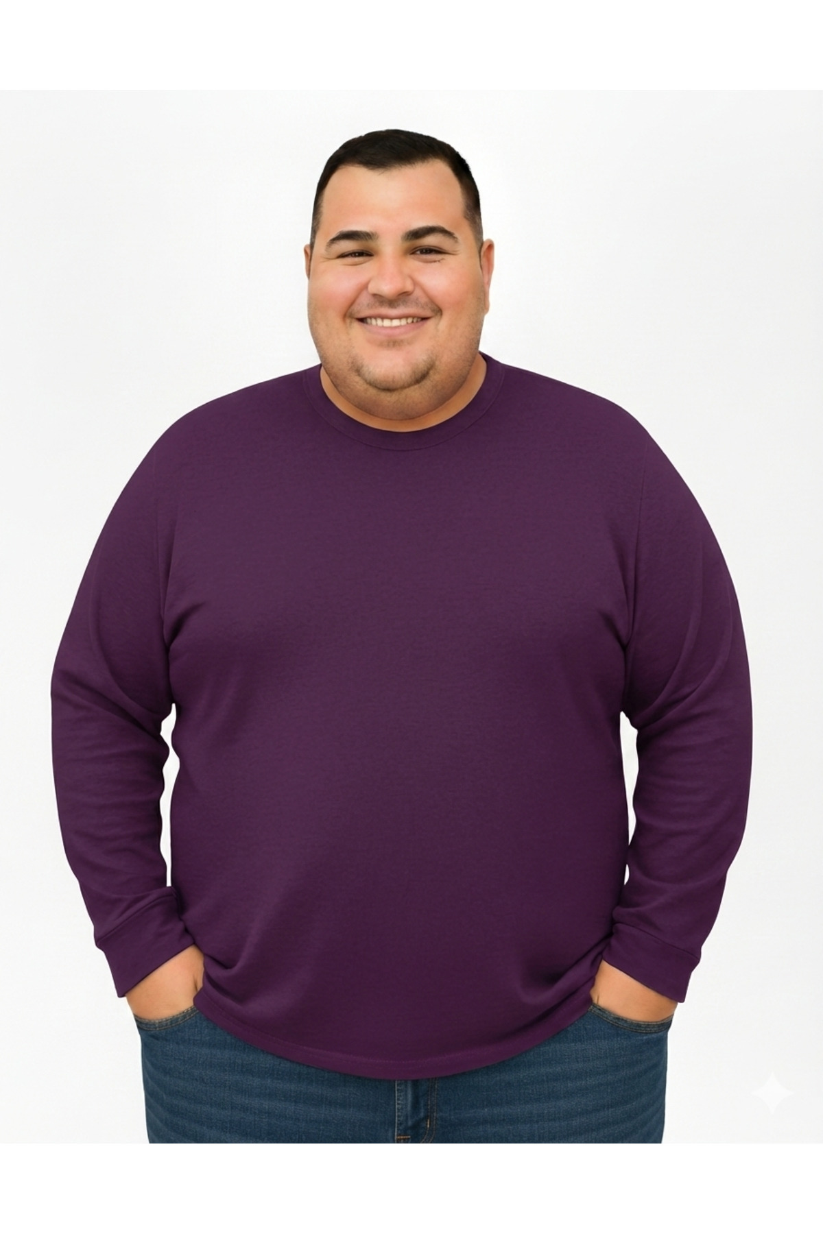 sngl tekstil Erkek Büyük Beden Oversize Uzun Kollu T-shirt 3xl 4xl 5xl 6xl 7xl 8xl 9xl