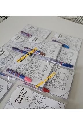 DAMLA PARTİ Ramazan Hediyelik Pastel Boyama 2li, Ramazan Parti Malzemeleri