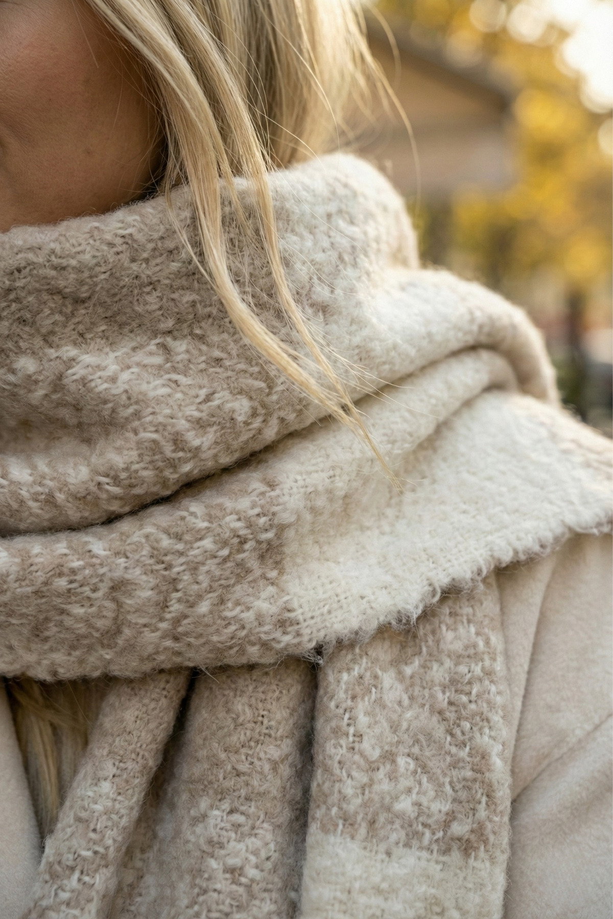 novon  Cairo Bouclé 100% Buklet Premium Atkı - Görsel 4