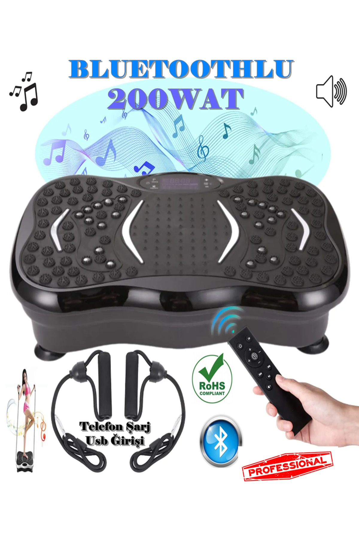 Raiden Pqcfm01 3d Bluetoothlu Titreşimli Spor Egzersiz Fitness