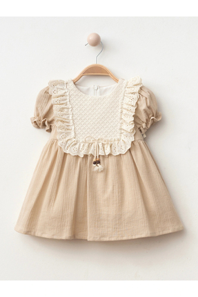 Lumia Baby Dantel Detaylı Kız Bebe Elbise
