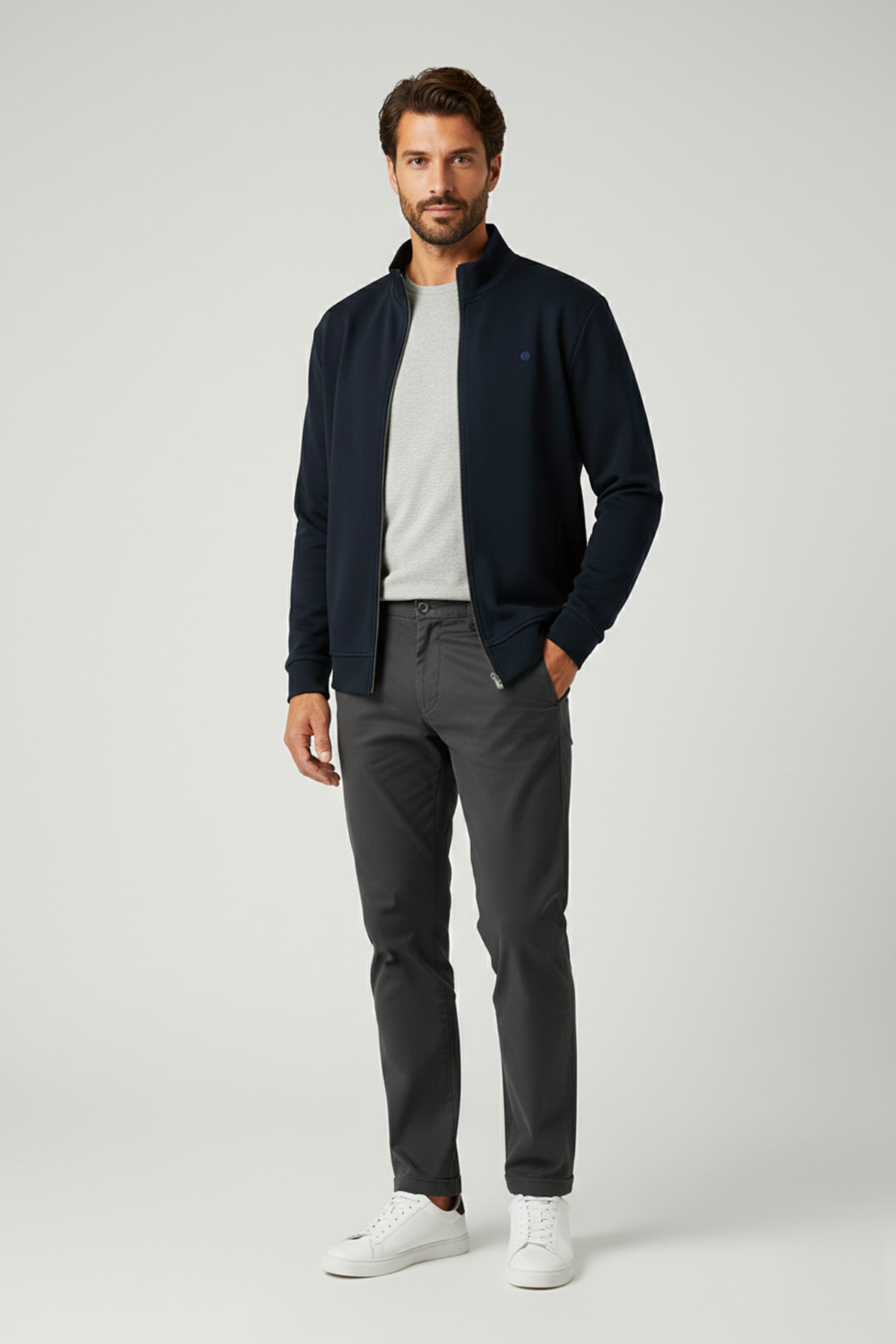 Buratti  Pamuk Karışımlı Regular Fit Dik Yaka Hırka Erkek HIRKA 5901223 - Görsel 2