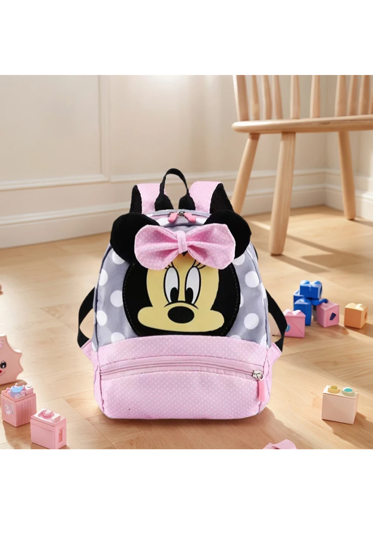 Miniso Pink Disney New Backpack 2025 Minnie Schoolbag For Kids Cartoon Kinder...