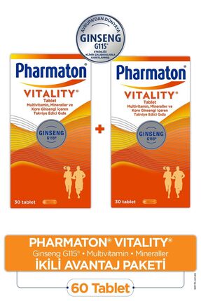 Pharmaton Vitality 30 Tablet 2 Adet