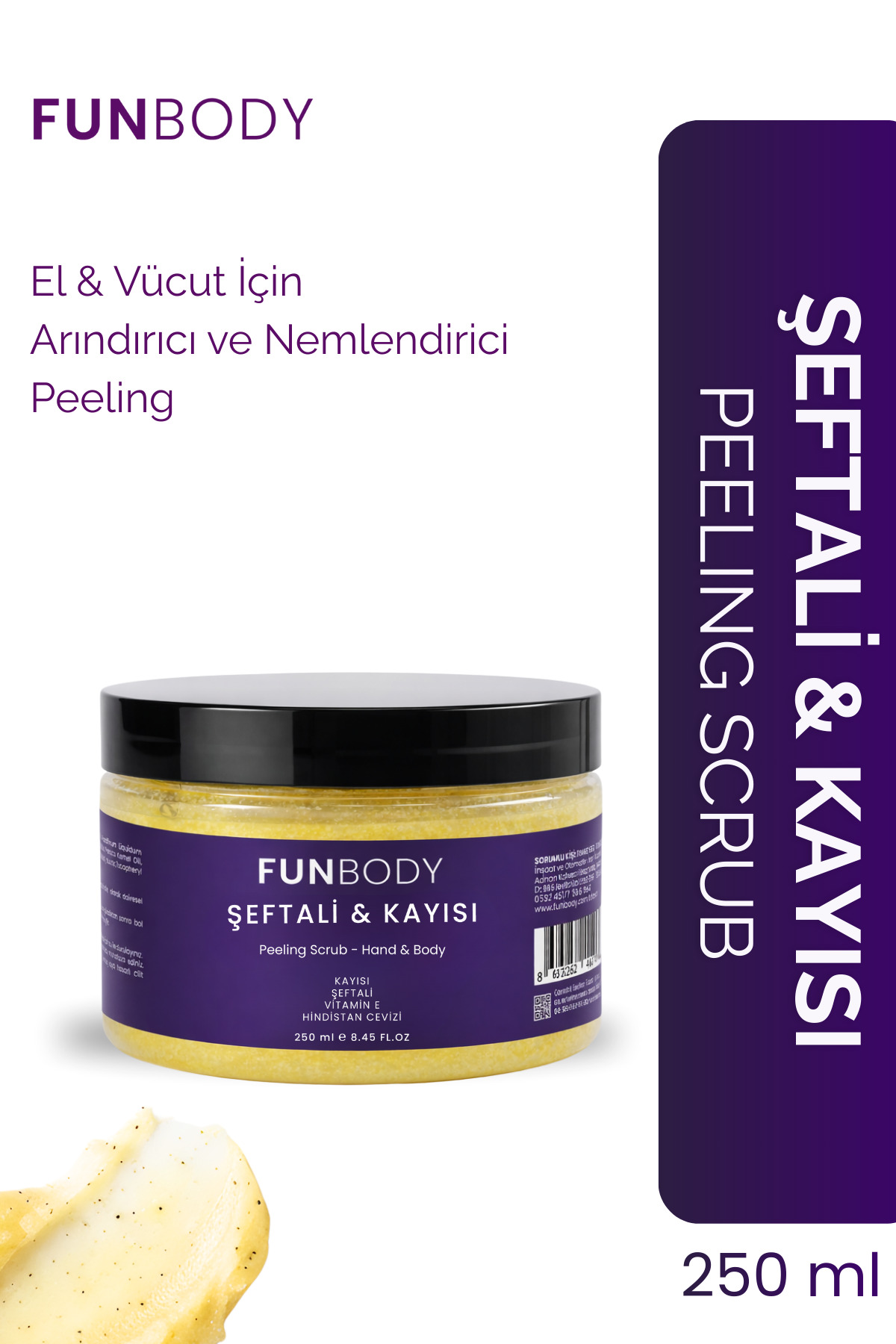 FUNBODY ŞEFTALİ & KAYISI PEELİNG SCRUB 250 ML 1 ADET — FUNKYS