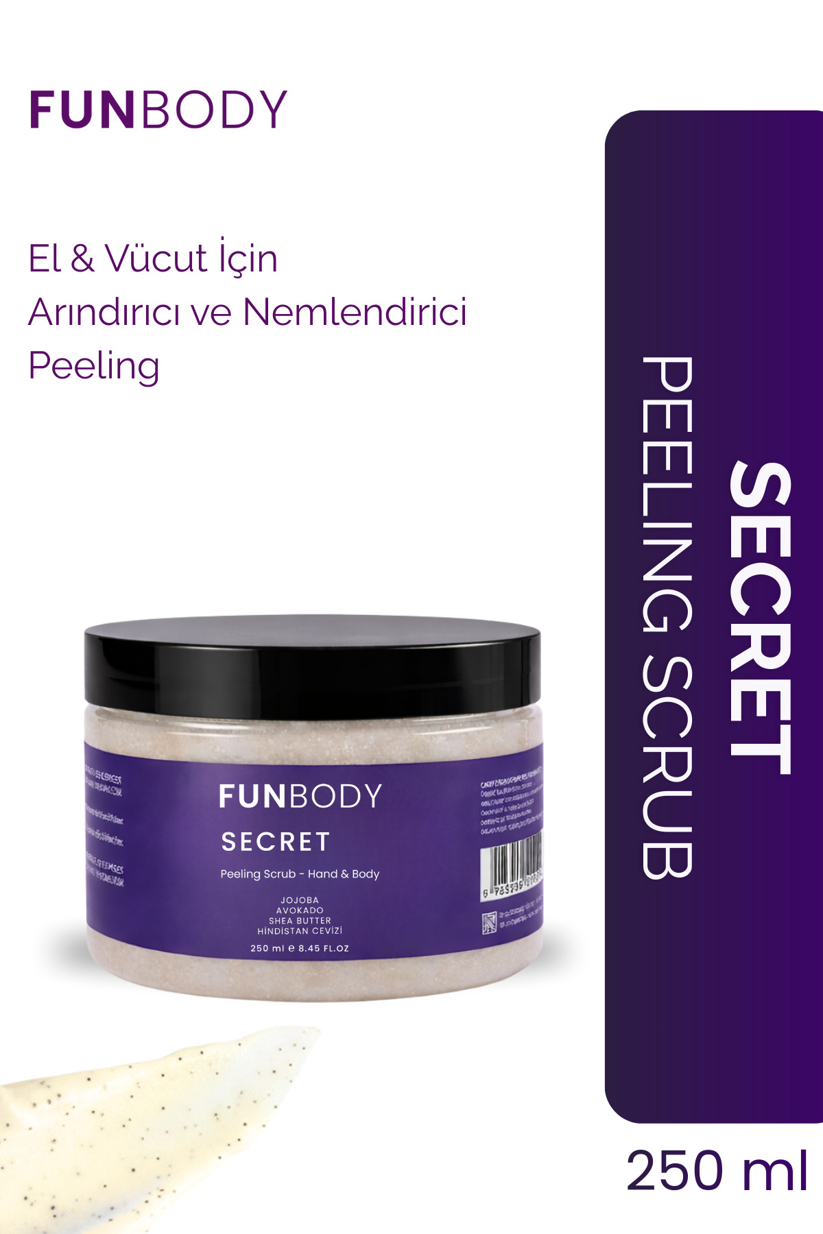 FUNBODY SECRET FORMULA PEELİNG SCRUB 250 ML 1 ADET — FUNSEC