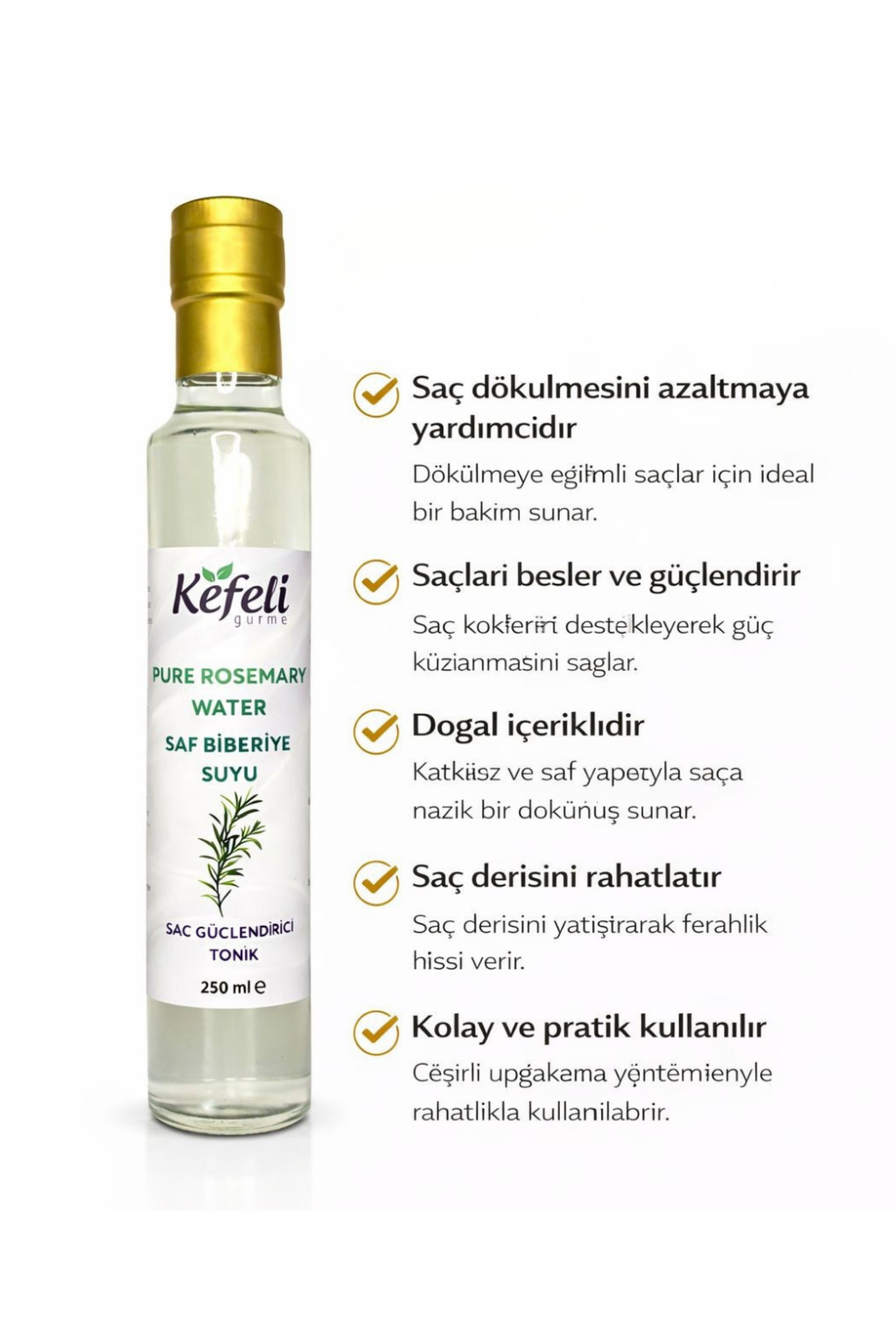 Biberiye Suyu Dökülme Karşıtı ve Saç Uzamasını Destekleyici Saç Toniği Saf Biberiye Suyu 250ml — biberiyesuyu