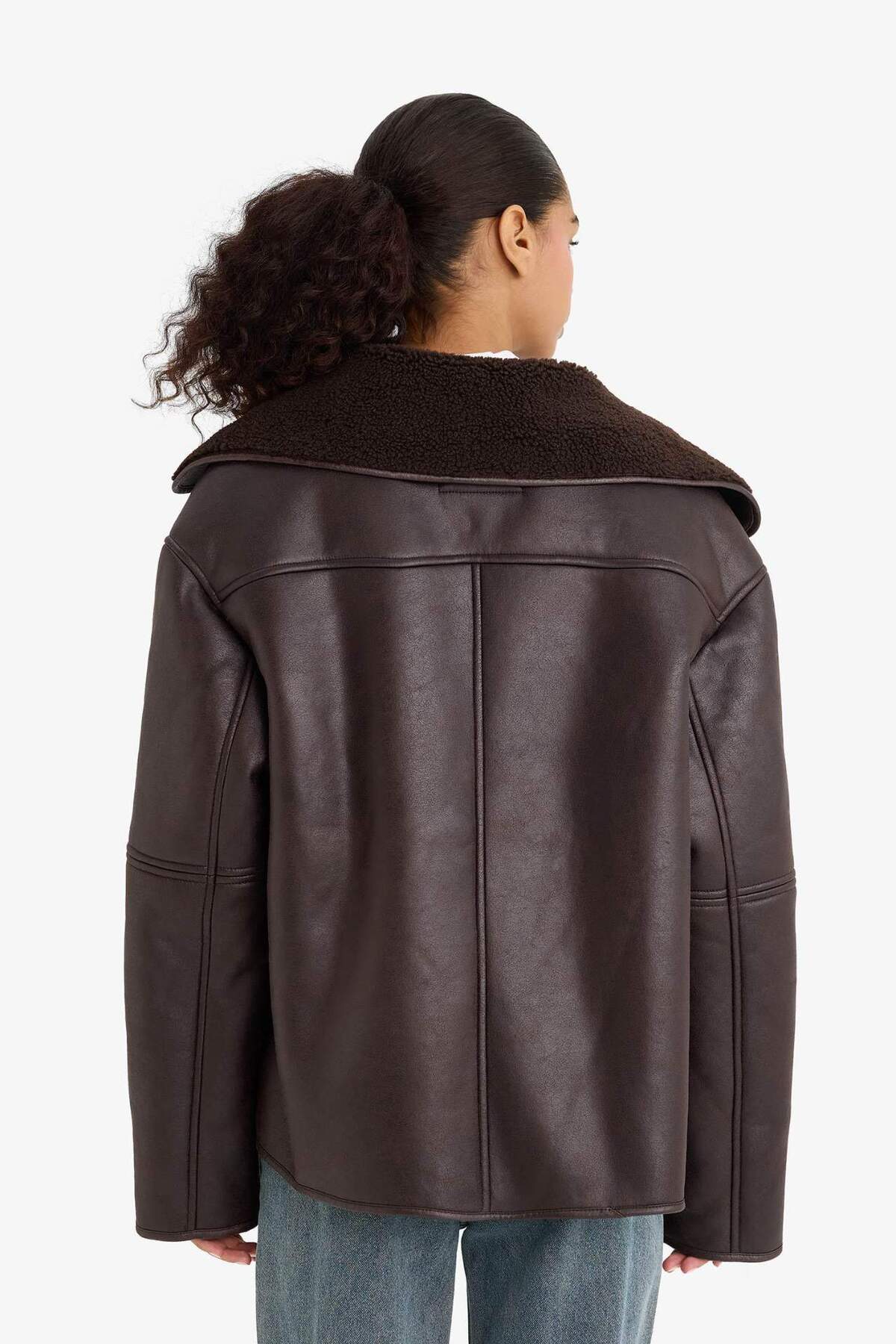 Defacto  Regular Fıt Suni Kürk Astarlı Mont F1886AX25WN - Görsel 4