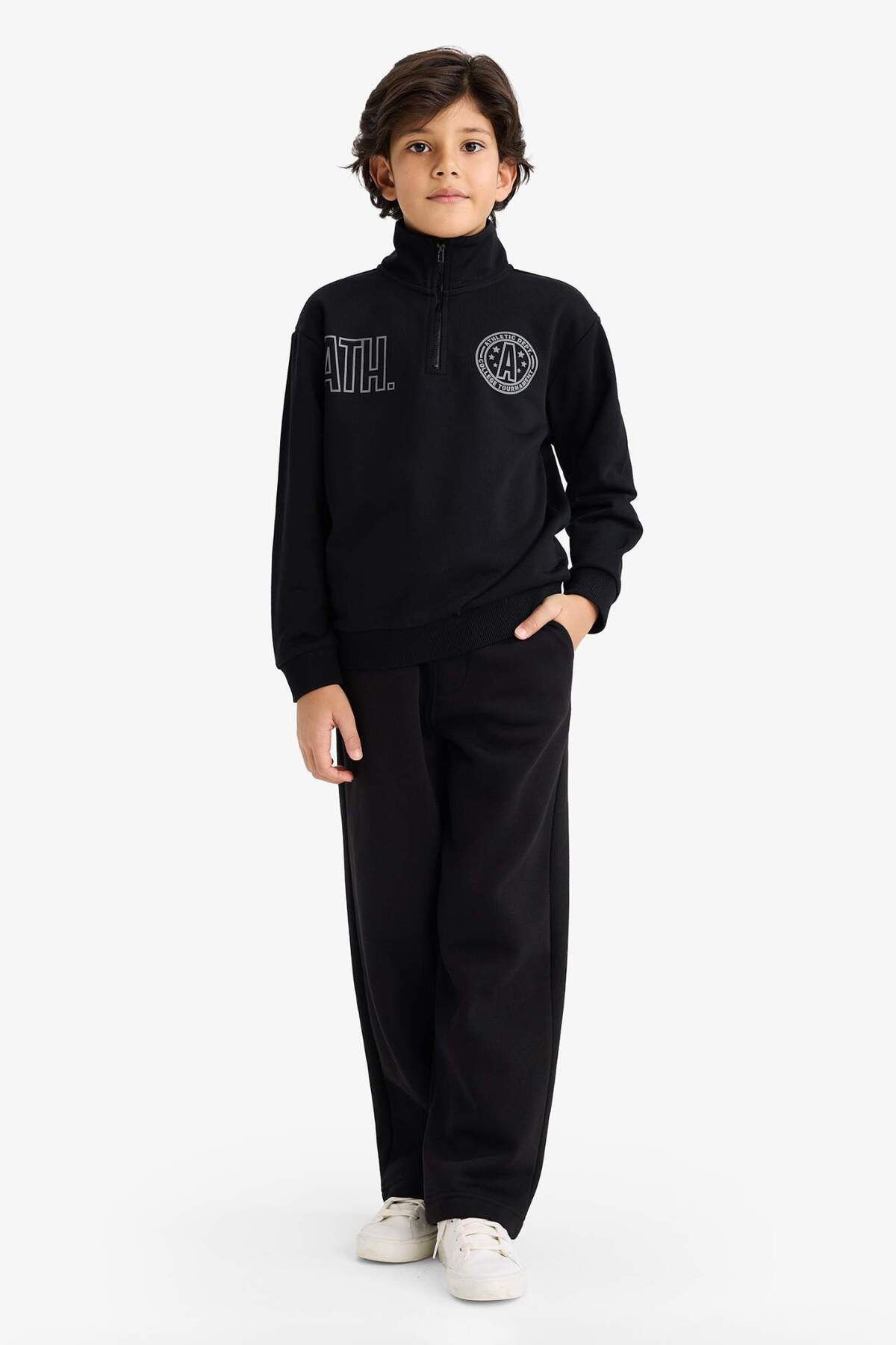 Erkek Çocuk Oversize Geniş Kalıp Beli Lastikli Eşofman Altı G5638A825WN